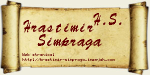 Hrastimir Šimpraga vizit kartica